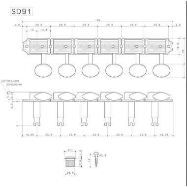Gotoh SD-91-05M-GG klucze do gitary akustycznej / elektrycznej